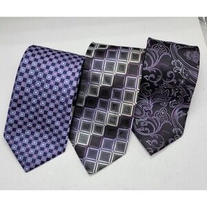 Men's Ties Purple Neckties Lot 3 Dior Signature, Hagger, Alexander Julian Colour